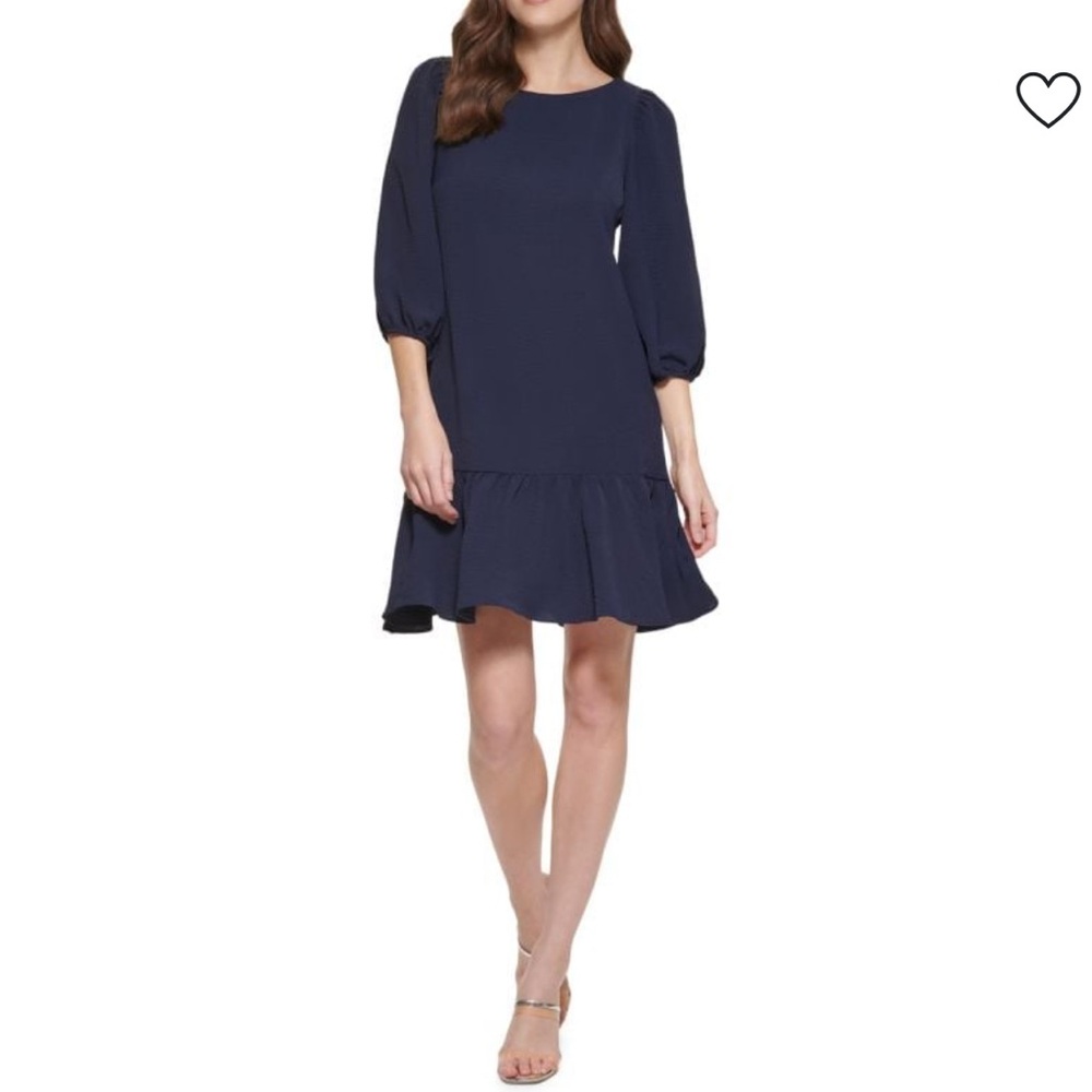 DKNY Midnight Blue Long Sleeve Dress